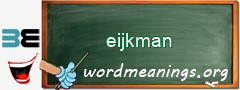 WordMeaning blackboard for eijkman